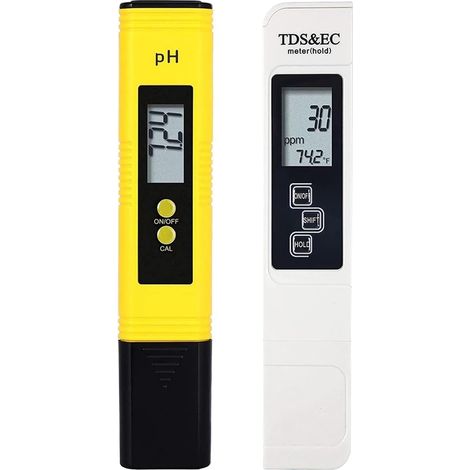 Testeur électronique de qualité de l'eau (pH, EC, température), auto-calibration, TDS, pH, EC, TDS, TDS et EC 4 en 1 (1/5)