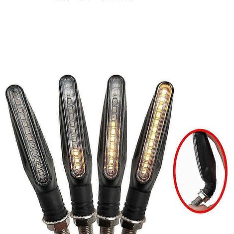Clignotants universels à LED pour moto, compatibles avec Yamaha YBR 125 YZF R15 XT660 xt 660 MT125 MT01 (Rouge - une paire) (1/4)