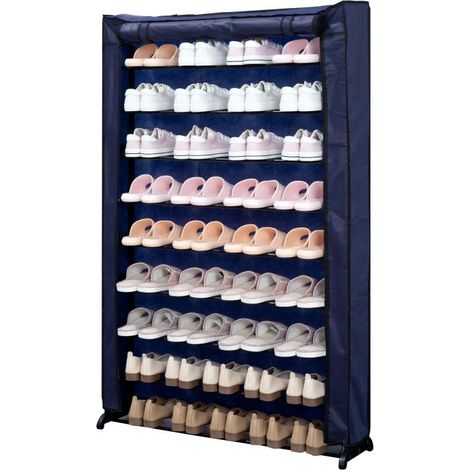 Meuble à chaussures 9 niveaux Herzberg HG8077-BLU (1/3)