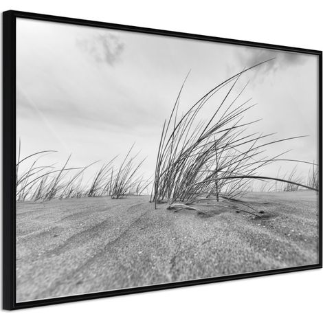 Affiche Murale Encadrée "Seaside Dunes" 90 x 60 cm Noir