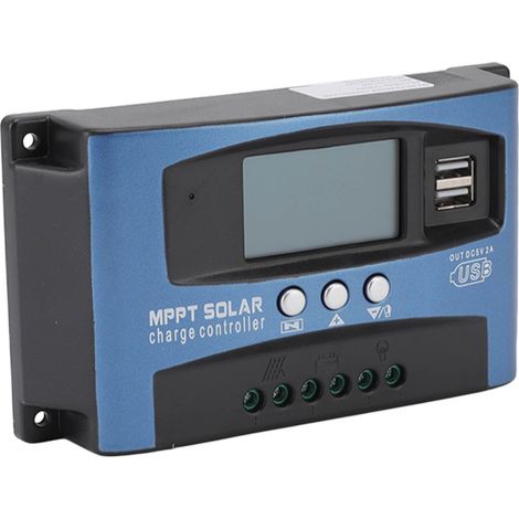 Régulateur de charge MPPT intelligent pour panneaux solaires avec écran LCD, 80 A, pour applications industrielles. (1/5)