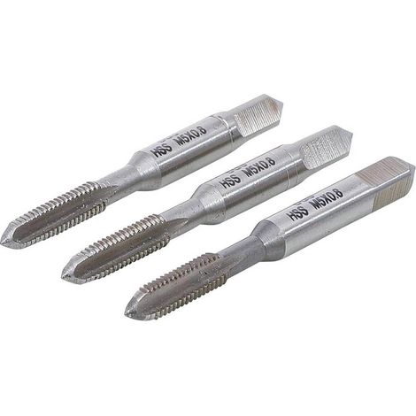 Jeu de Tarauds et Filière M5 x 0,8 - HSS-G, 3 pcs - Précision et Durabilité, Acier, Pro - D-Work