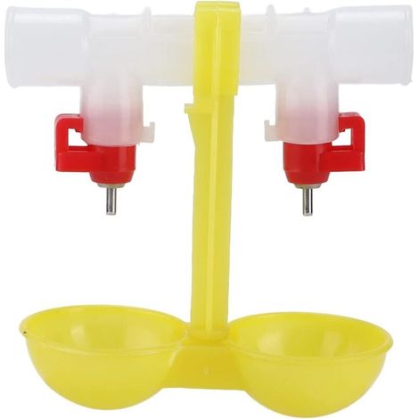 Abreuvoir suspendu double à bec pour poules et volailles – Lot de 4 abreuvoirs sécurisés avec embouts anti-fuites, idéal pour poulailler, élevage amateur ou professionnel