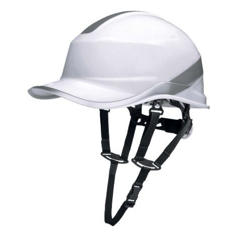 Delta Plus – Casque de chantier blanc norme EPI EN397 – Ajustement molette Rotor® – Coiffe textile confort – Résistance -30°C à +50°C – DIAM5UPBCFL