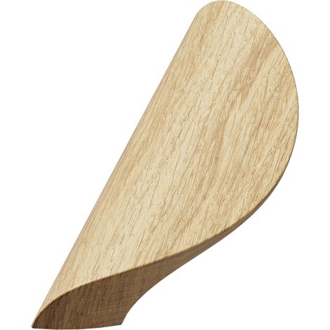 Griff Archive LA 64mm, Holzgriff robuster Möbelgriff Breite 106,5mm, Eiche lackiert (1/3)