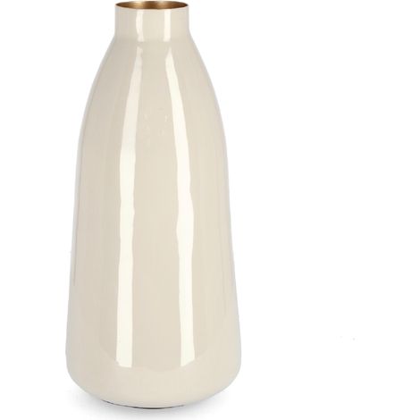 Bottiglia decorativa velma beige in metallo per uso decorativo