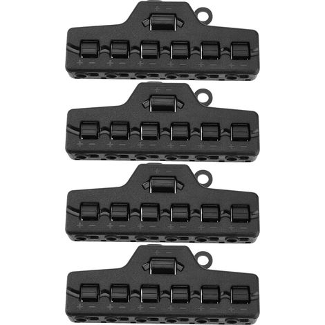 Lot de 4 répartiteurs de ligne rapides TL-106CV à 3 ports 42 VDC 1,5 A 0,34-0,75 mm² pour modèles ferroviaires et diverses lumières LED Noir (1/5)