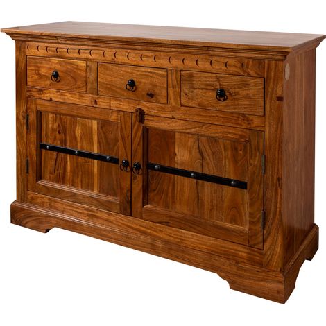 Buffet 120x40 Acacia laqué Miel OXFORD 0531 (1/3)