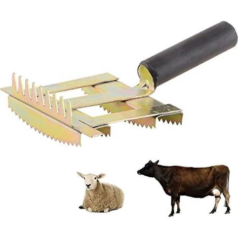 Brosse de toilettage pour bétail, peigne de mue, brosse à poils de bovins, râteau à herse antiprurigineux, outil de démêlage