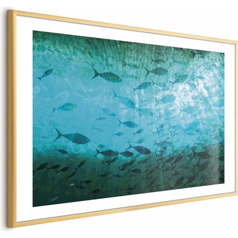 Poster – Ein Schwarm dunkler Fische (1/4)