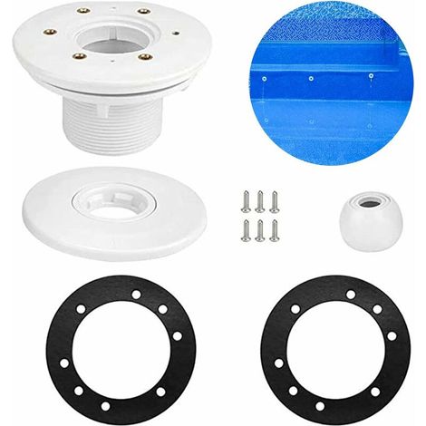 VURAHOME - Buse D'entrée de Piscine, Remplacement de Raccord de Buse D'entrée pour Piscines en Aluminium, Piscines et Sortie d'eau de Spa, 2,3 x 4,7 x 3 Pouces, Versailles (1/5)