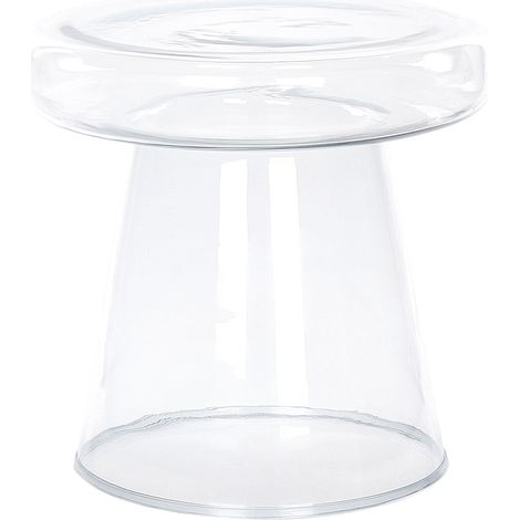 Mesa auxiliar de cristal transparente Caldera (1/5)