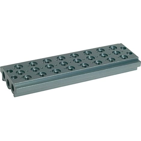 Riegler Mehrfach-Grundplatte für Wegeventile, 8 Ventilpositionen, G 1/8 (1/2)