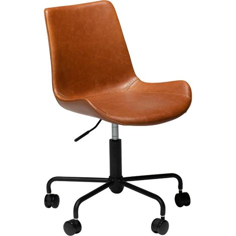 Hype Dan-Form Bürostuhl PU-Kunstleder hellbraun.