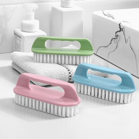 3 pcs Brosse à Main Multifonctionnelle de Nettoyage - pour Vêtements, Tapis, Linge avec Poils en Plastique Souple Durable (1/5)