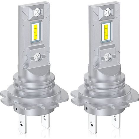 H7 LED-Lampe, 6000K weiß, entspricht 20W, 4000lm, Scheinwerfer, Abblendlicht, Fernlicht, Halogenersatz, kein Adapter, einfache Installation, 2er-Pack.