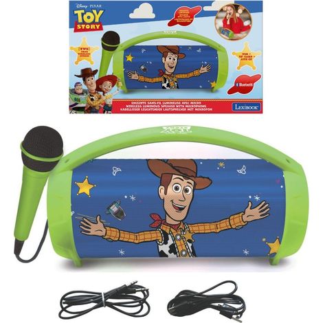 Lexibook, Disney Toy Story, Altoparlante Bluetooth Senza Fili Luminoso con Microfono, Effetti luminosi, Funzione karaoke, Ideale per musica e giochi, Multicolore, BTP585TSZLXB (1/5)