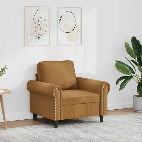 Sessel Braun 60 cm Samt