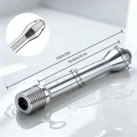 (A) Pommeau de douche portable en acier inoxydable poreux à deux points d'ancrage - Modèle universel - Idéal pour la salle de bain, la salle de sport et la maison (1/5)