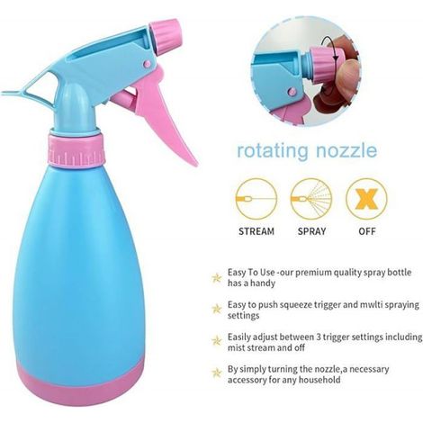 1 pulvérisateur portable 500 ml, qui peut être utilisé pour les plantes, le jardinage-bleu (1/4)