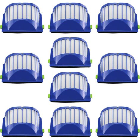 Filtres de rechange pour aspirateurs iRobot Roomba séries 500 et 600 (modèles 536, 550, 595, 614, 618, 620, 630, 635, 645, 650, 655, 660, 665, 671, 675, 677, 680, 690, 694 et 695), lot de 10 (1/5)