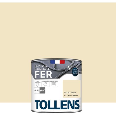 Tollens – Peinture fer extérieure antirouille 2 en 1 – Ultra résistante – Séchage rapide – Brillant – 0,5L pour 8m2