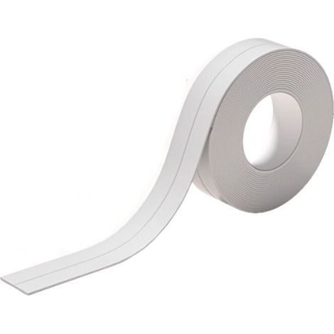 Dichtungsbandrolle für Badezimmer, 3,2 m x 2,2 cm, weißes Klebeband, Küchendichtungsband, Badewannendichtung, wasserdicht und selbstklebend (1/5)