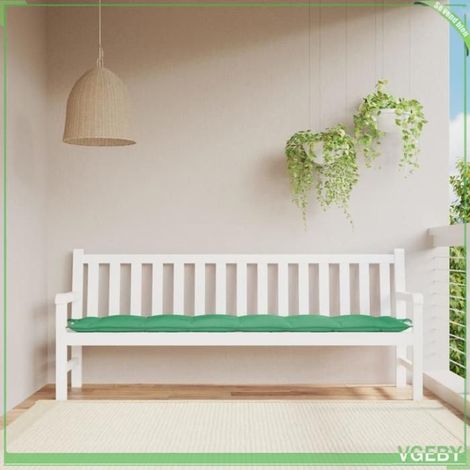 Coussin de banc de jardin - FAFEISY - 361645 - Vert - Tissu Oxford résistant à l'eau - Rembourrage fibres creuses (1/5)