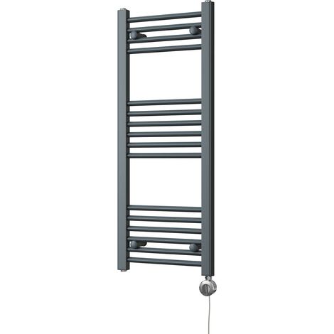 Zennor - Anthracite Electric Towel Rail H1000mm x W400mm Straight 300w Thermostatic (1/3)