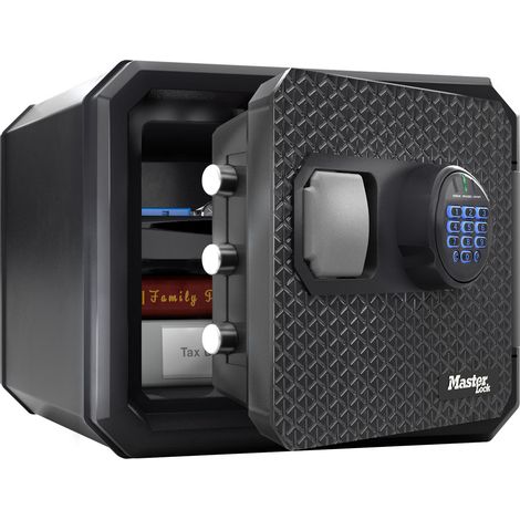 Master Lock Coffre-Fort Anti Feu et Etanche, 23L, 417 x 348 x 478 mm, Combinaison Digitale et Clavier Rétroéclairé, pour la Maison ou Le Travail