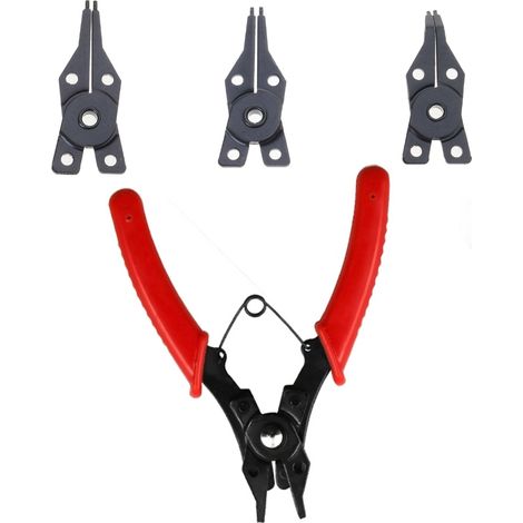Pince à circlips multifonctionnelle 4 en 1, outil de sertissage pour anneaux internes et externes (1/5)