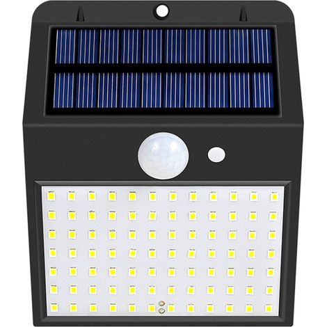 Lámpara solar para exteriores con 170 LED, ideal para iluminar paredes, calles y vallas. Incorpora un detector de movimiento PIR (sensor infrarrojo pasivo). Resistente al agua según la norma IP65. Bat (1/5)
