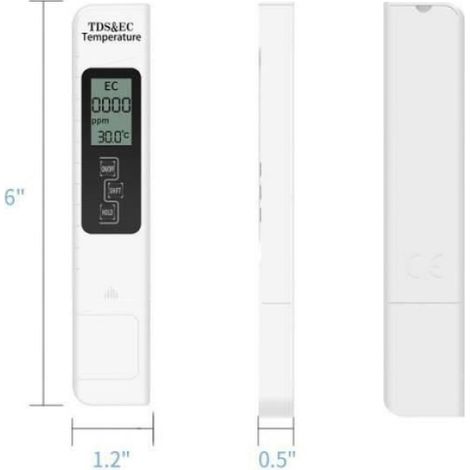 Testeur numérique qualité de l'eau TDS CE mesure température CE pour l'eau potable piscines culture hyd (1/4)