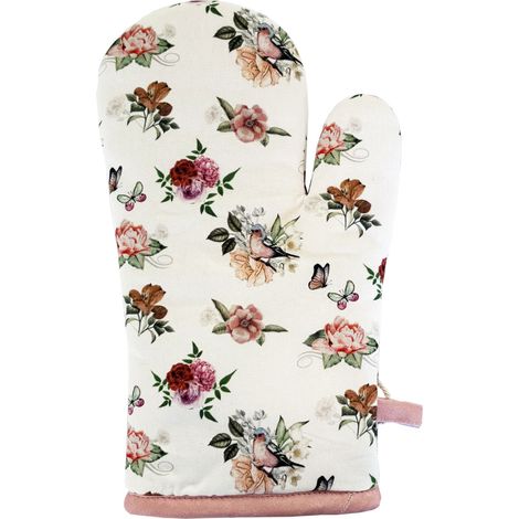Gant de cuisine Charlotte fleurs oiseaux et papillons (1/2)