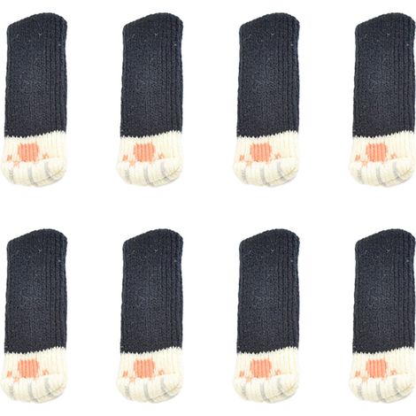 Juego de 8 protectores de patas de muebles tejidos a mano: protectores de suelo para las patas de las sillas que facilitan el movimiento y reducen el ruido.