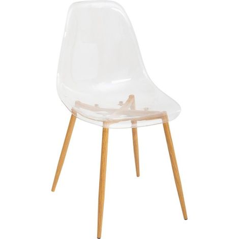 Sitzstuhl, transparent, Füße in Eichenoptik, Kollektion Taho - Atmosphera (1/5)