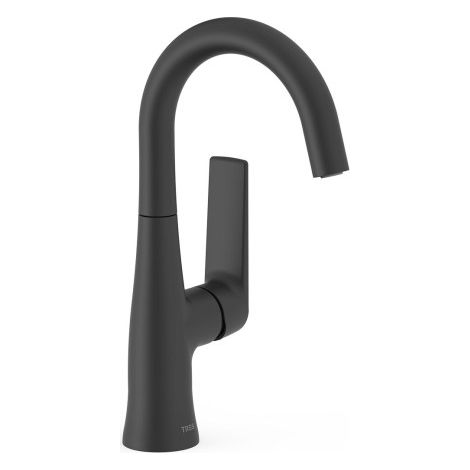 Mitigeur avec manette latérale pour lavabo Loft Noir mat - TRES 22244701NM