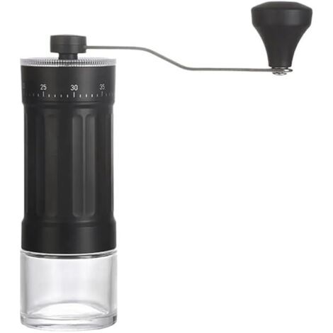 Moulin à café manuel avec fraise conique en céramique, 40 réglages réglables, capacité de 28 g, avec pochette de rangement et brosse de nettoyage, pour Aeropress, Espresso, Verser Over, Cafetière à (1/4)