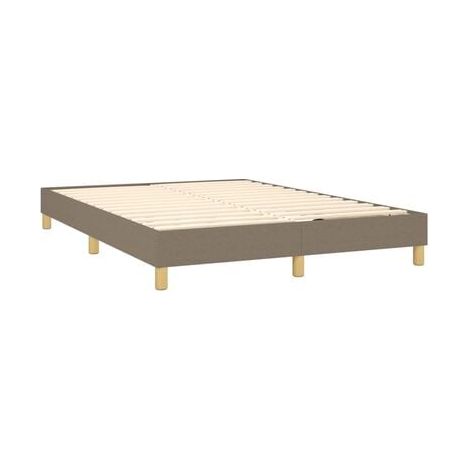 Sommier champignon avec matelas LED, couleur taupe, 140 × 200 cm, tissu, tissu doux et respirant, éclairage led d’ambiance, pour chambre, confort quotidien, assemblage rapide (1/5)