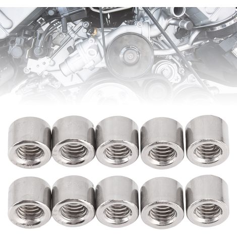 Satz mit 50 zylindrischen Muttern M61.0-10-L8mm mit Innengewinde aus Edelstahl 304 (1/5)