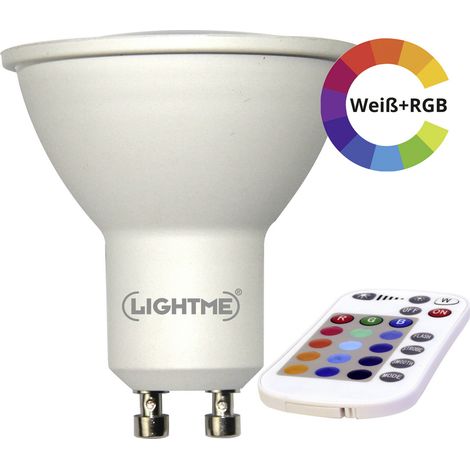 LightMe LM85190-2 LED EEK G (A - G) GU10 Reflektor 4.5 W = 28 W RGBW (Ø x L) 50 mm x 57 mm colorchan