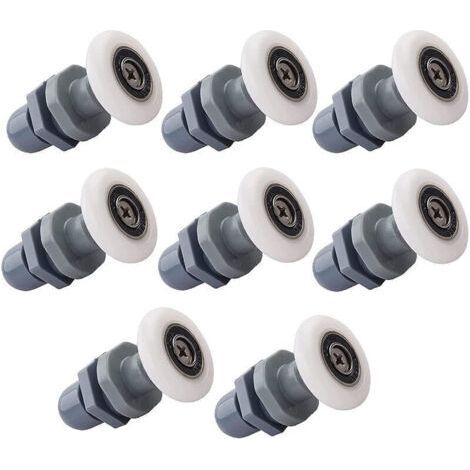 8 Pcs Sliding Shower Door Caster 19mm Rollers for Bathroom Sliding Casters Glass Door (1/5)