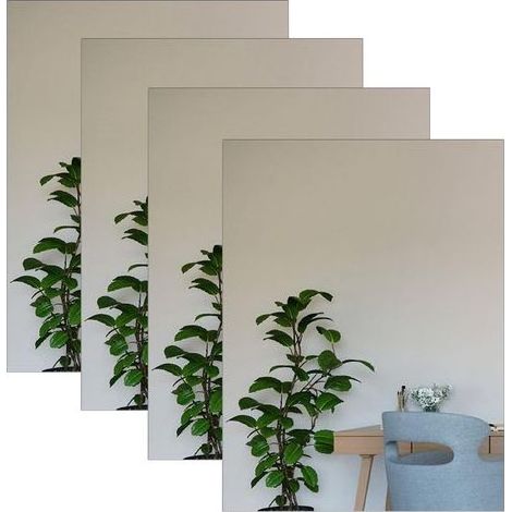 Adesivo murale a specchio acrilico TAISHENGDA – senza vetro – Decorazione murale – 40 x 30 cm (1/5)