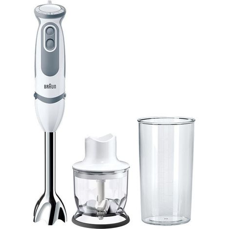 Braun MultiQuick 9 MultiQuick 5 Vario MQ 5220 WH 0,6 L Mixer de Stabmixer 1000 W Grau, Edelstahl, White (1/3)