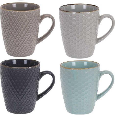 Set mit 4 Keramiktassen 300 ml (1/2)