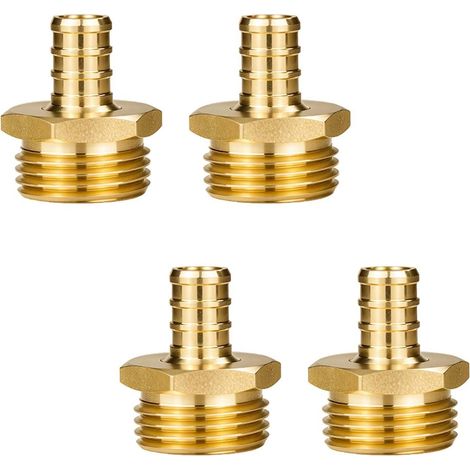 Filiyano – adaptateur à embout cannelé – Raccord en laiton pour tuyau d'arrosage, filetage mâle 3/4 vers adaptateur à embout cannelé 1/2 pour (1/5)