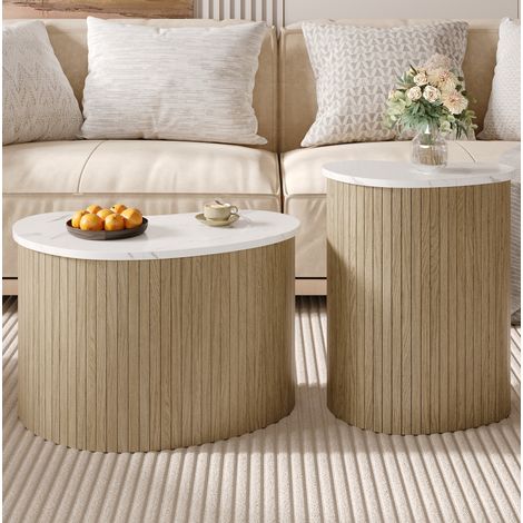 tavolo soggiorno 60x37x38 set salvaspazio MDF OKMYHOME (1/5)