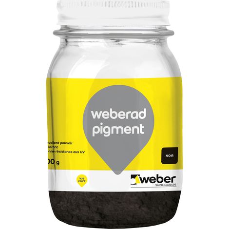 Weber Saint-Gobain Colorant en poudre pour béton et mortier, Noir, 900g, Weberad pigment