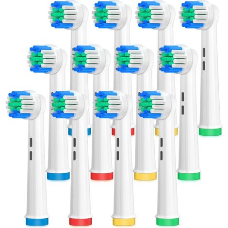 Replacement Brush Heads,12 Packs Electric Toothbrush Heads for Oral B Braun,Rechargeable Brush Heads Compatible with Oral B Pro1000/3000/5000/7000 (1/5)