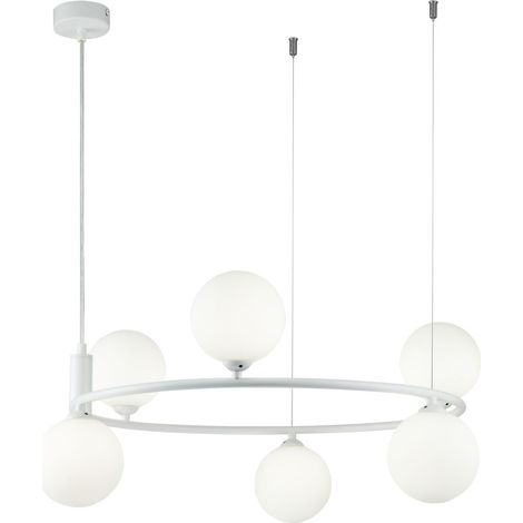 Lampada pendente Modern in Metallo Ring Bianco (1/2)